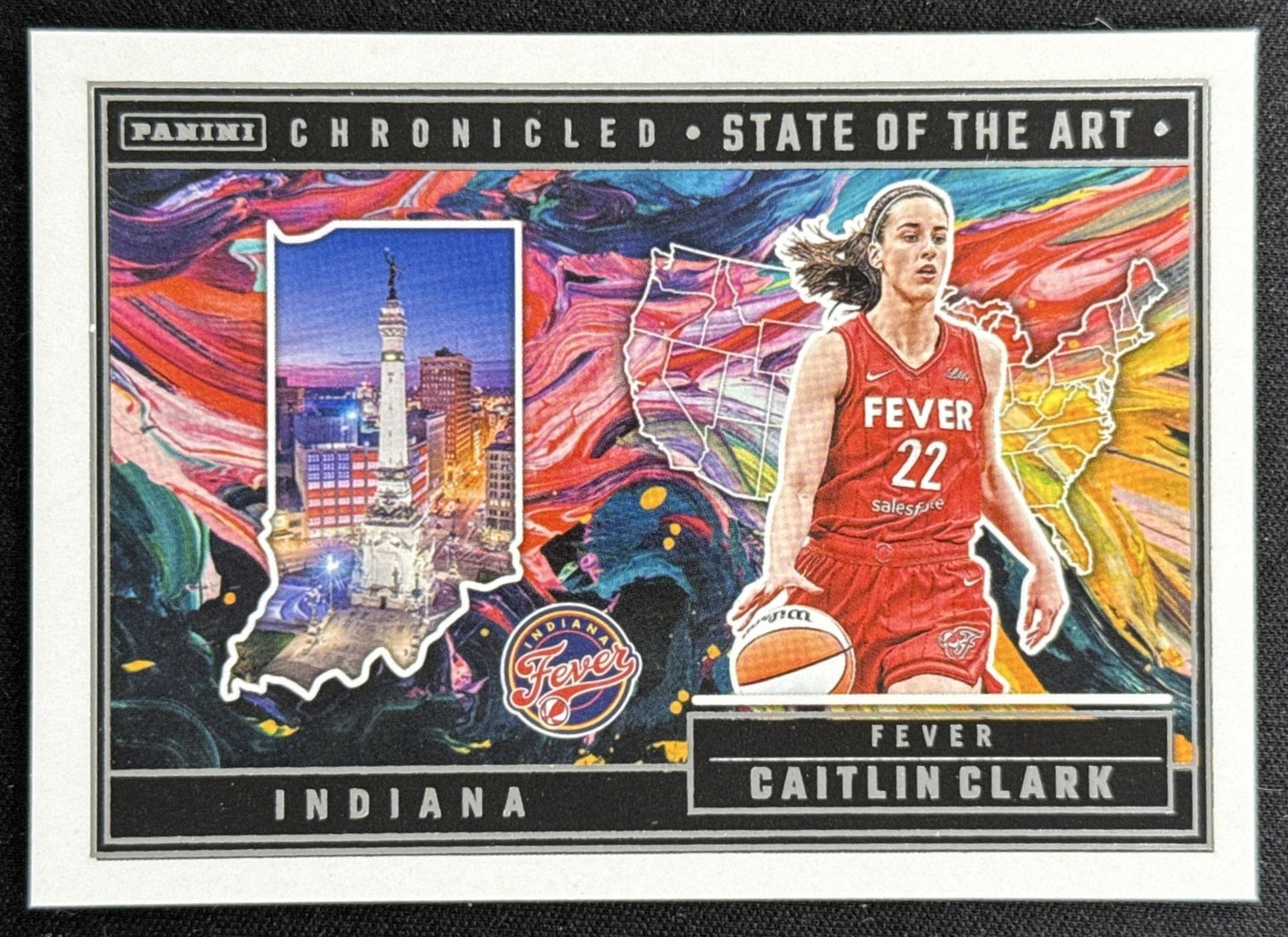 Caitlin Clark 2025 Panini Chronicled State of the Art Fever Sports Trading Card