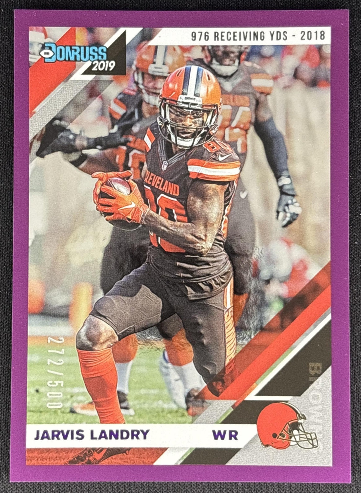 Jarvis Landry 2019 Panini Donruss Season Stat Line /500 Browns front