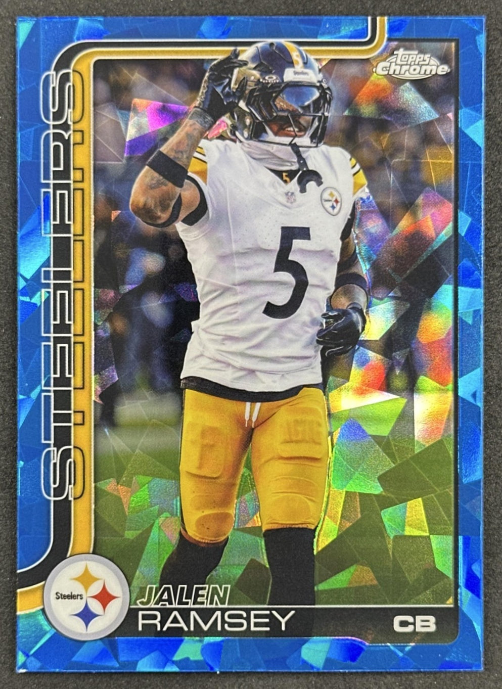 Jalen Ramsey 2025 Topps Chrome Sapphire Steelers front