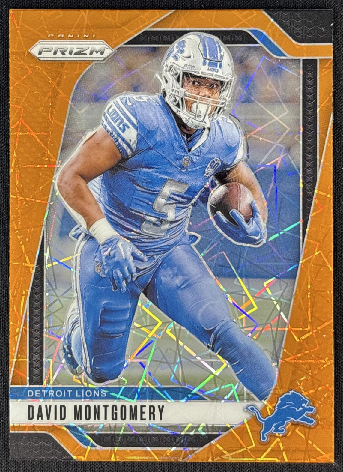 David Montgomery 2024 Panini Prizm Lazer Lions front