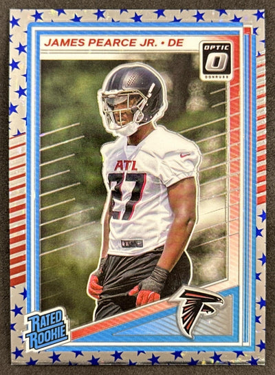 James Pearce Jr. 2025 Panini Donruss Optic Rated Rookie Stars Prizm Falcons Default Title Sports Trading Card