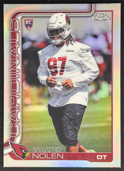 Walter Nolen 2025 Topps Chrome Rookie Refractor Cardinals Sports Trading Cards