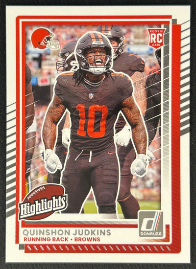 Quinshon Judkins 2025 Donruss Rookies & Highlights Browns Sports Trading Cards