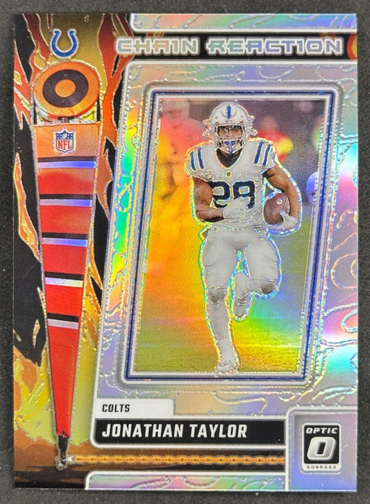 Jonathan Taylor 2023 Donruss Optic Holo Chain Reaction Colts - front