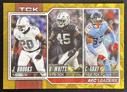 Devin White Jordyn Brooks Cedric Gray 2026 Topps Gold Diamante Foil /50