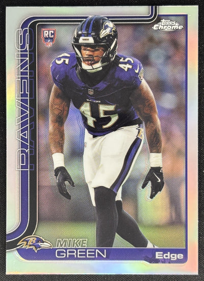 Mike Green 2025 Topps Chrome Rookie Refractor Ravens Default Title