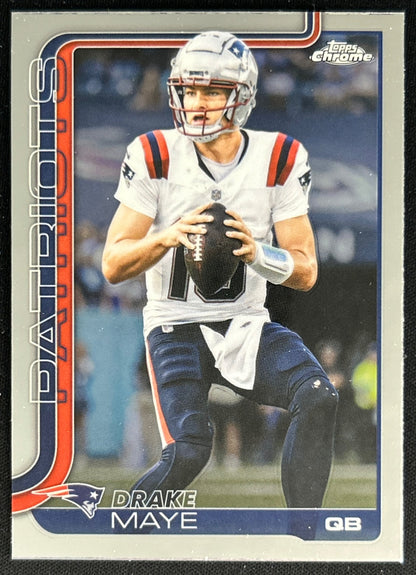 Drake Maye 2025 Topps Chrome Patriots Default Title Sports Trading Cards