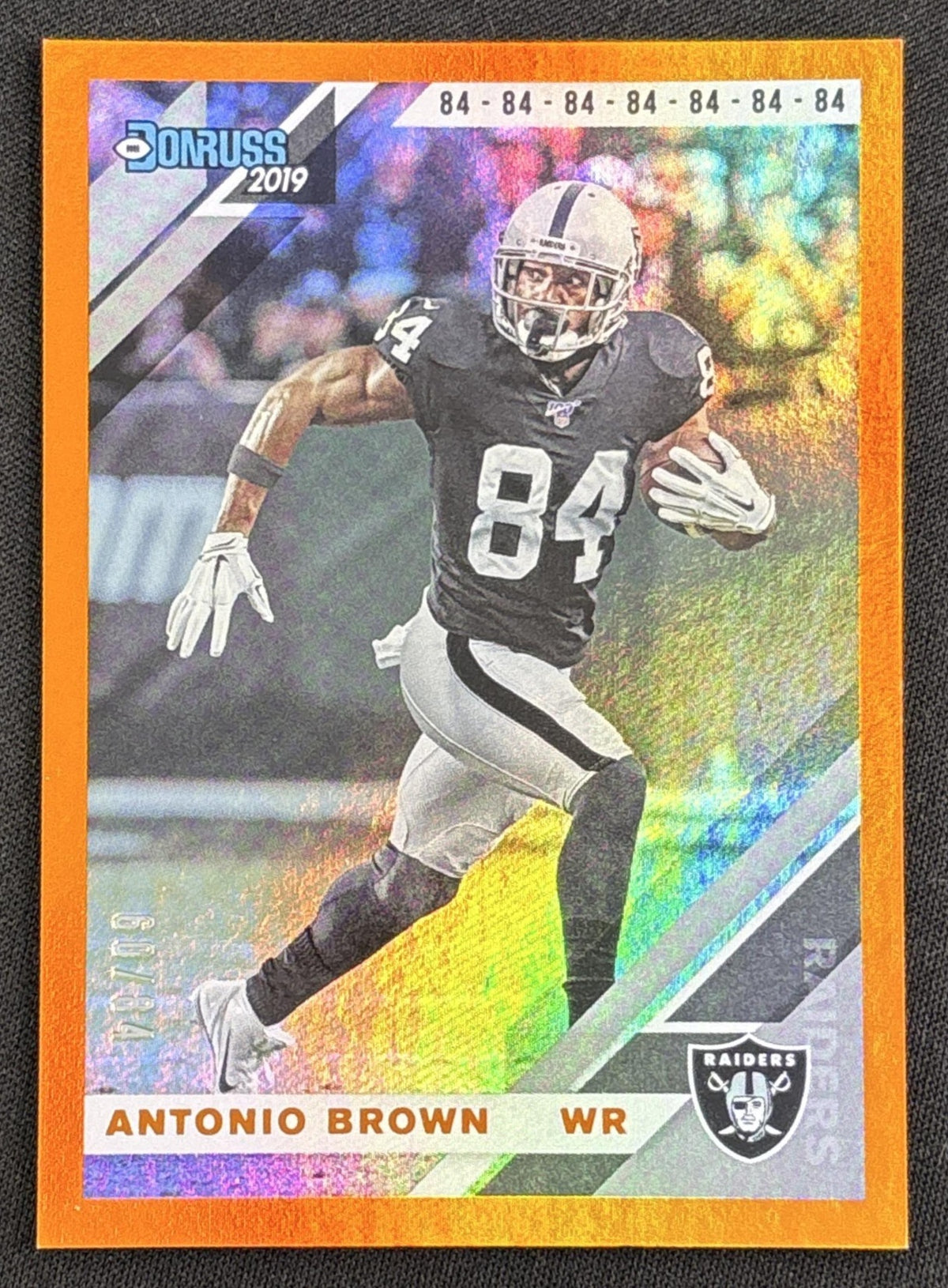 Antonio Brown 2019 Panini Donruss Jersey Number /84 Raiders