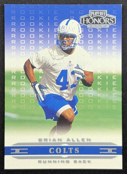 Brian Allen 2002 Playoff Honors /1000 Colts front