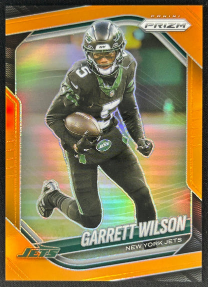 Garrett Wilson 2025 Prizm Orange /249 Jets - Front