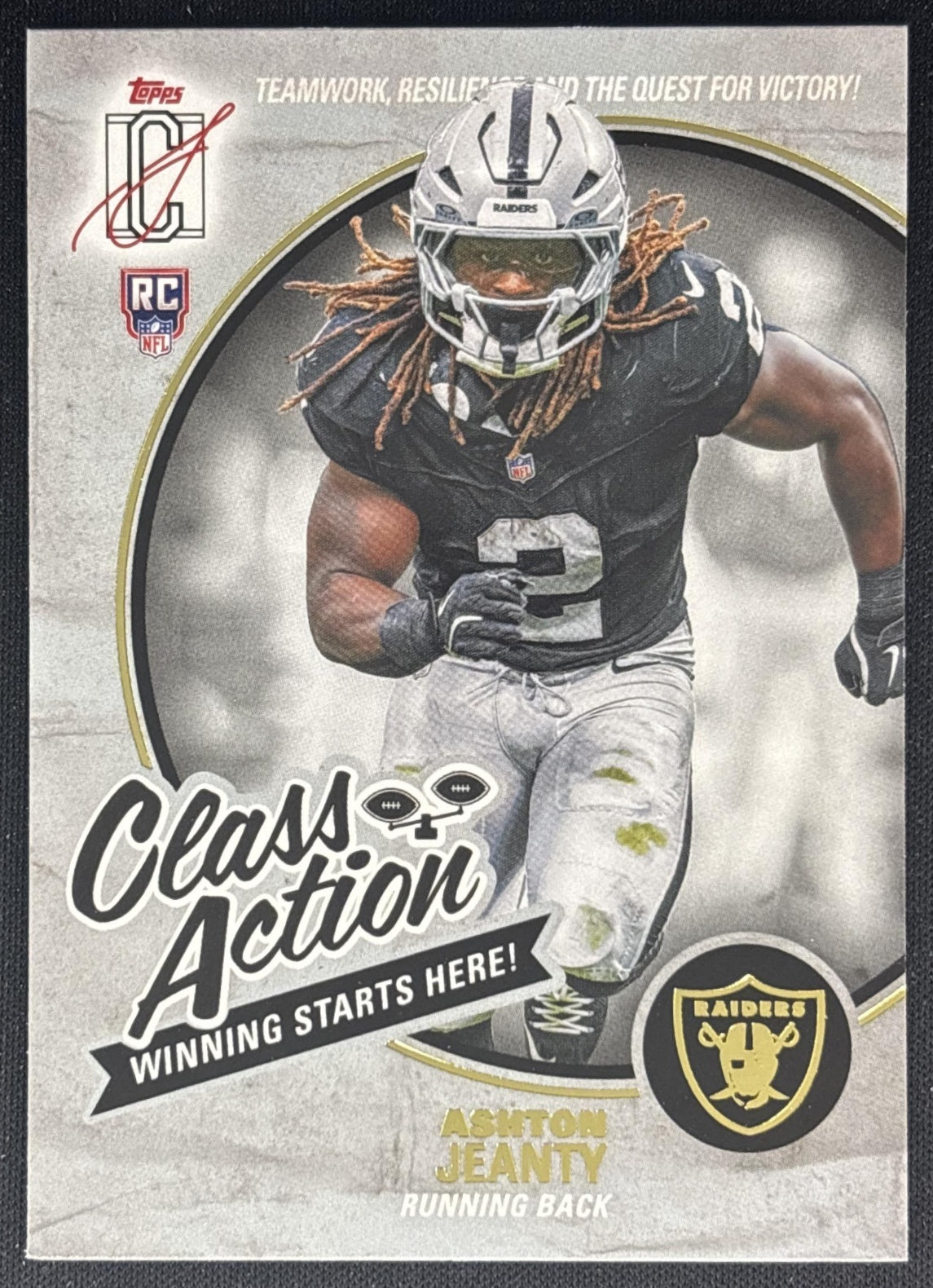 Ashton Jeanty 2025 Topps Signature Class Action Raiders front