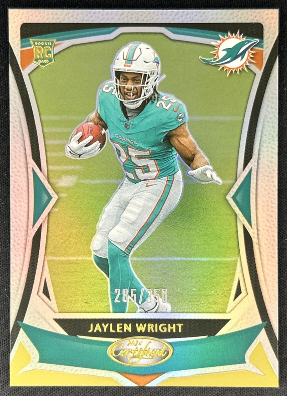 Jaylen Wright 2024 Panini Certified Rookies Mirror /350 Dolphins