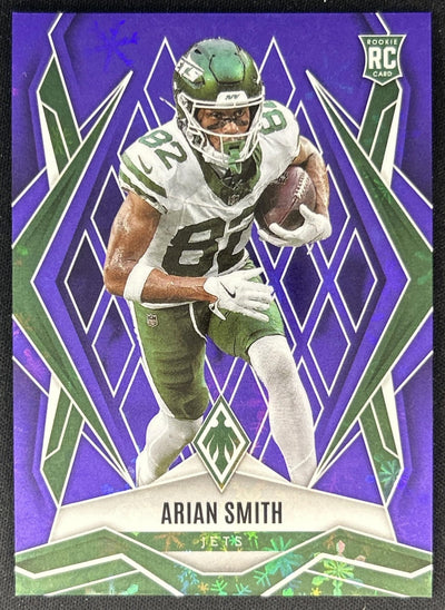 Arian Smith 2025 Panini Phoenix Purple Winter Prizm /249 Jets Football