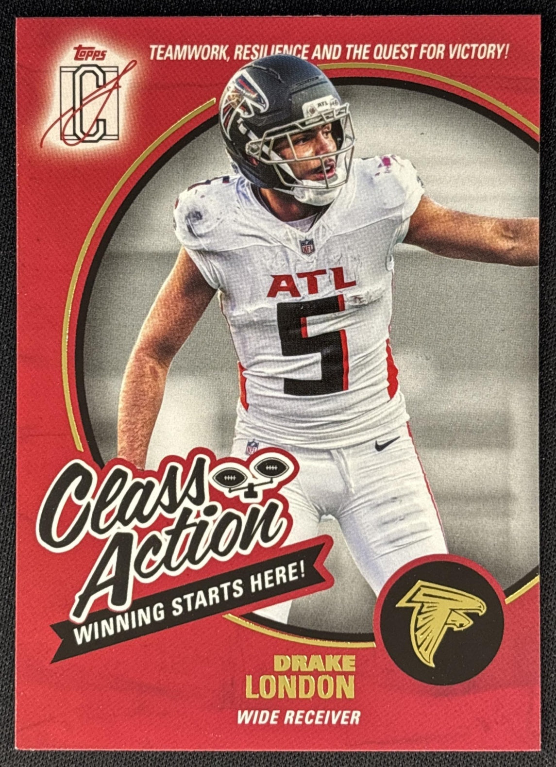 Drake London 2025 Topps Signature Class Action Falcons Sports Trading Cards