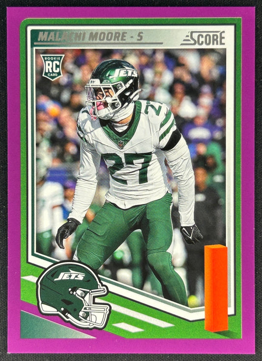 Malachi Moore 2025 Score Purple Rookie Jets - Front