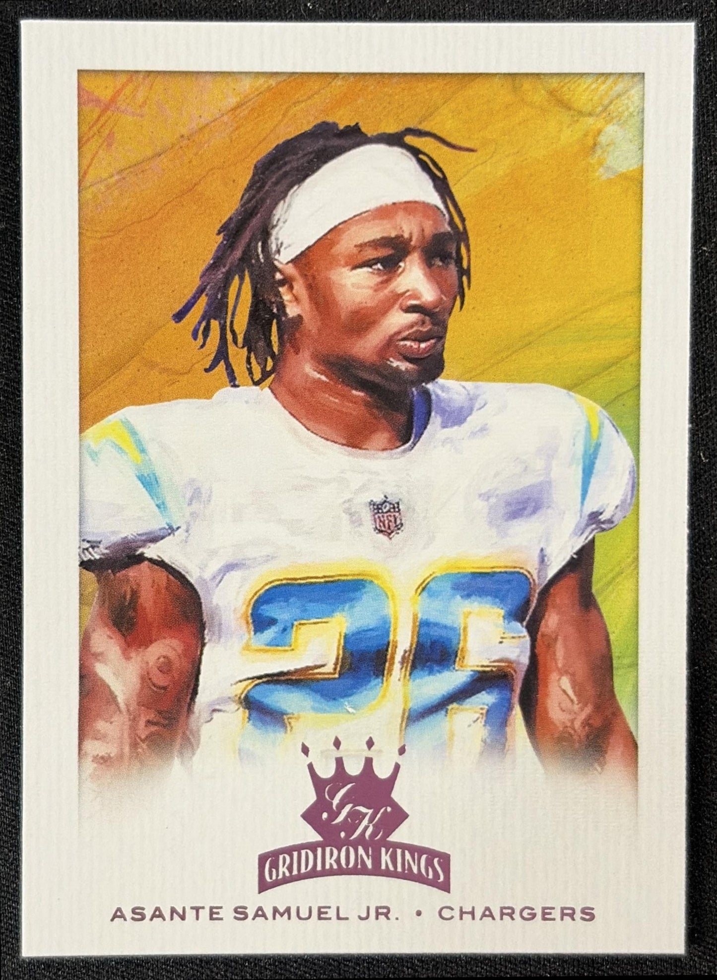 Asante Samuel Jr. 2021 Panini Chronicles Gridiron Kings Pink Chargers