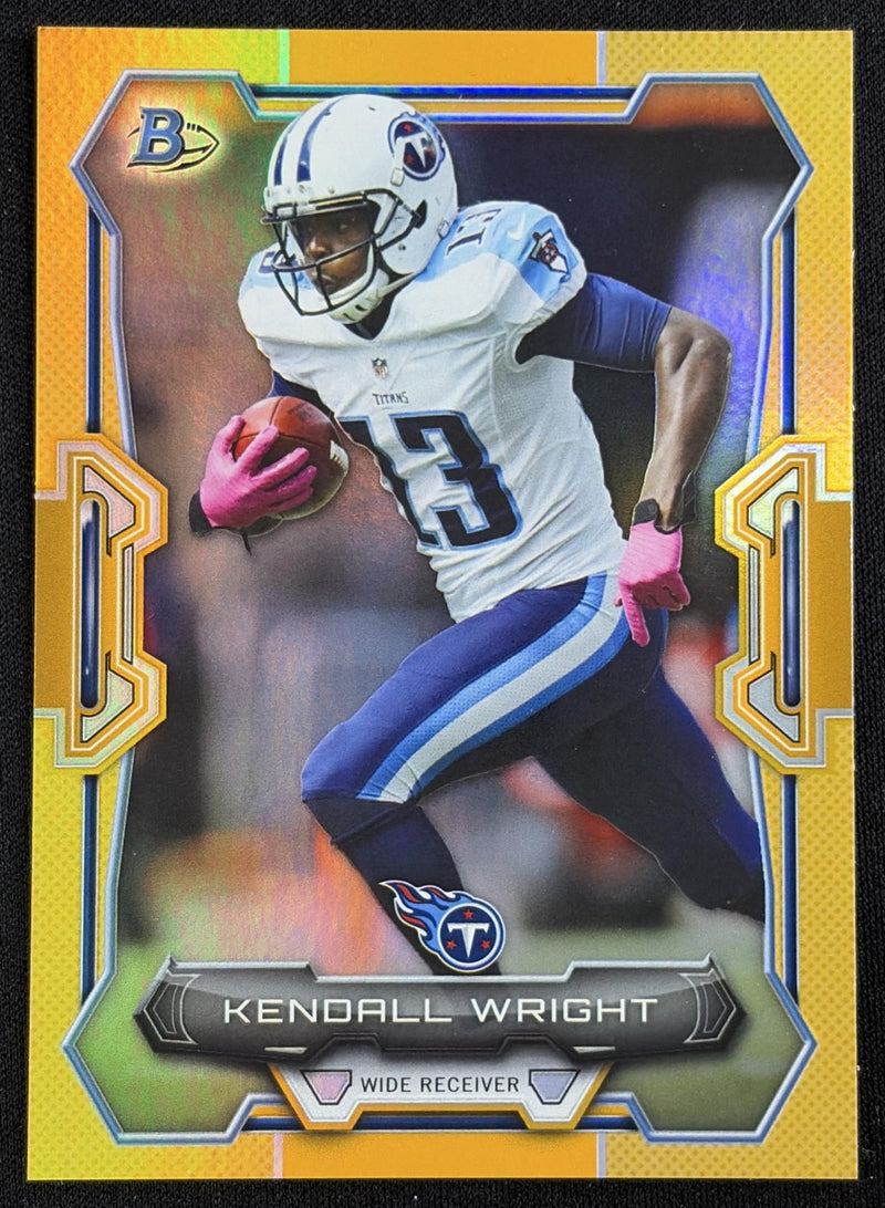 Kendall Wright 2015 Bowman Veterans Rainbow Orange /50 Titans