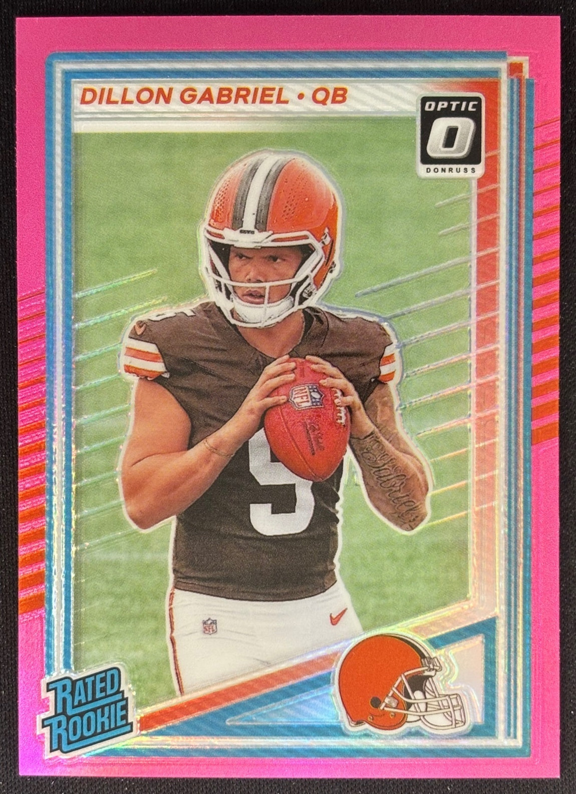 Dillon Gabriel 2025 Donruss Optic Rated Rookie Preview Pink Browns Sports Trading Cards