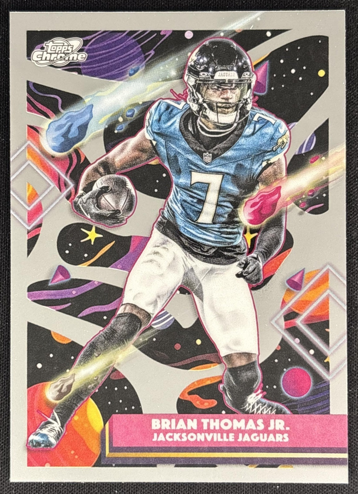 Brian Thomas Jr. 2025 Topps Cosmic Chrome Jaguars front