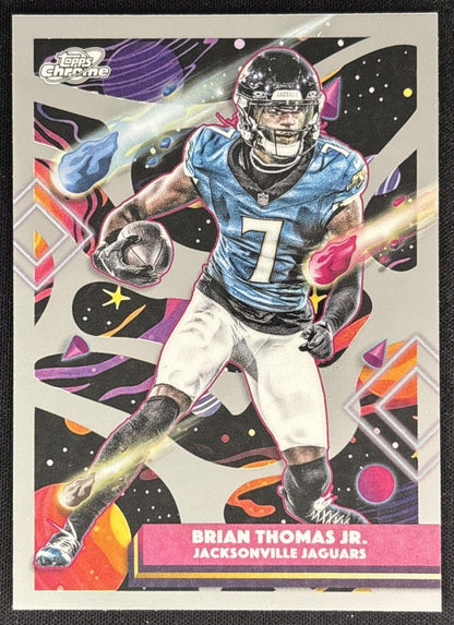 Brian Thomas Jr. 2025 Topps Cosmic Chrome Jaguars front