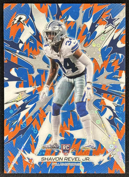 Shavon Revel Jr. 2025 Topps Resurgence Blue and Orange Spark Refractor Cowboys