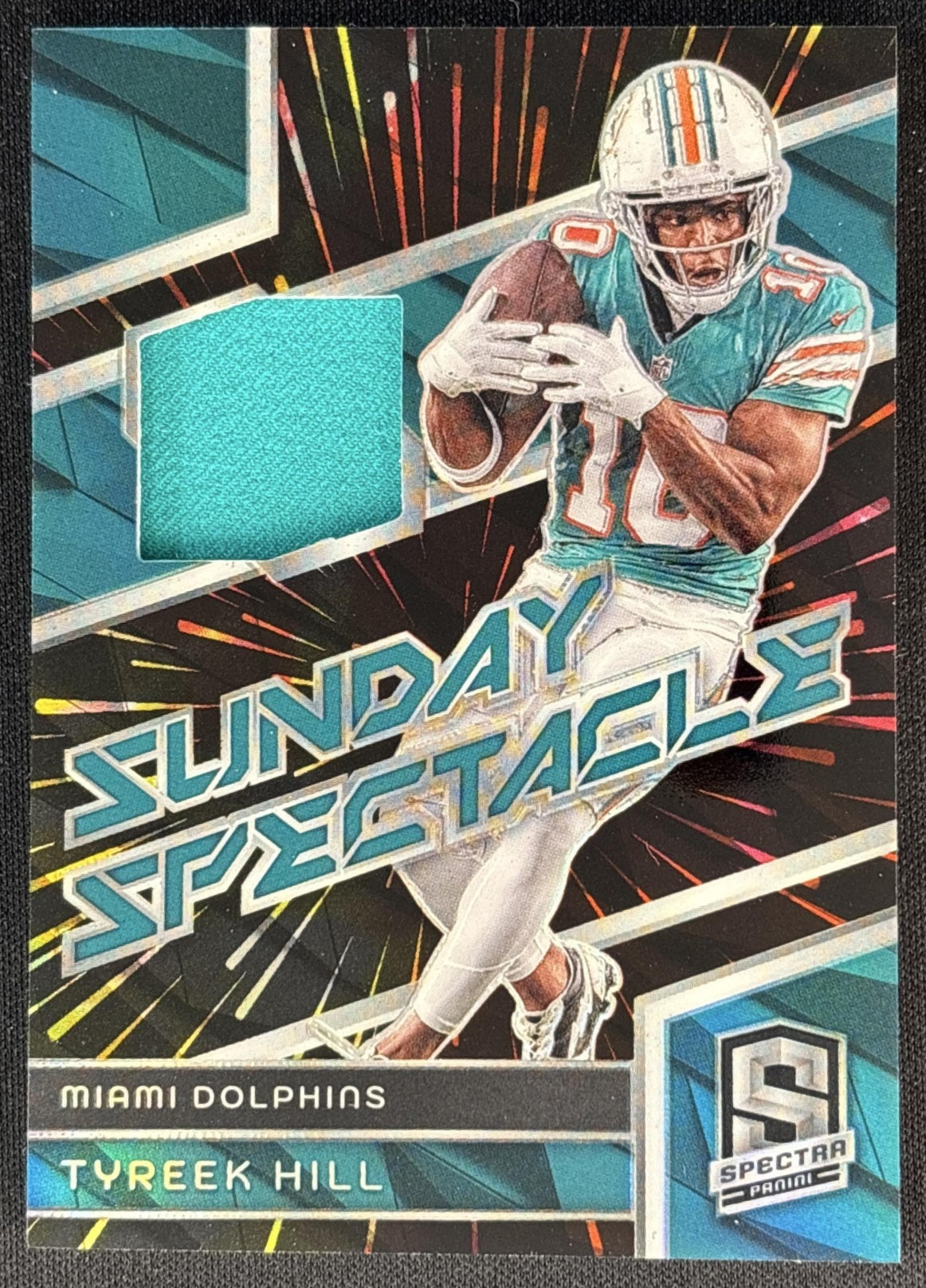 Tyreek Hill 2024 Panini Spectra Sunday Spectacle Hyper /75 Dolphins Sports Trading Card