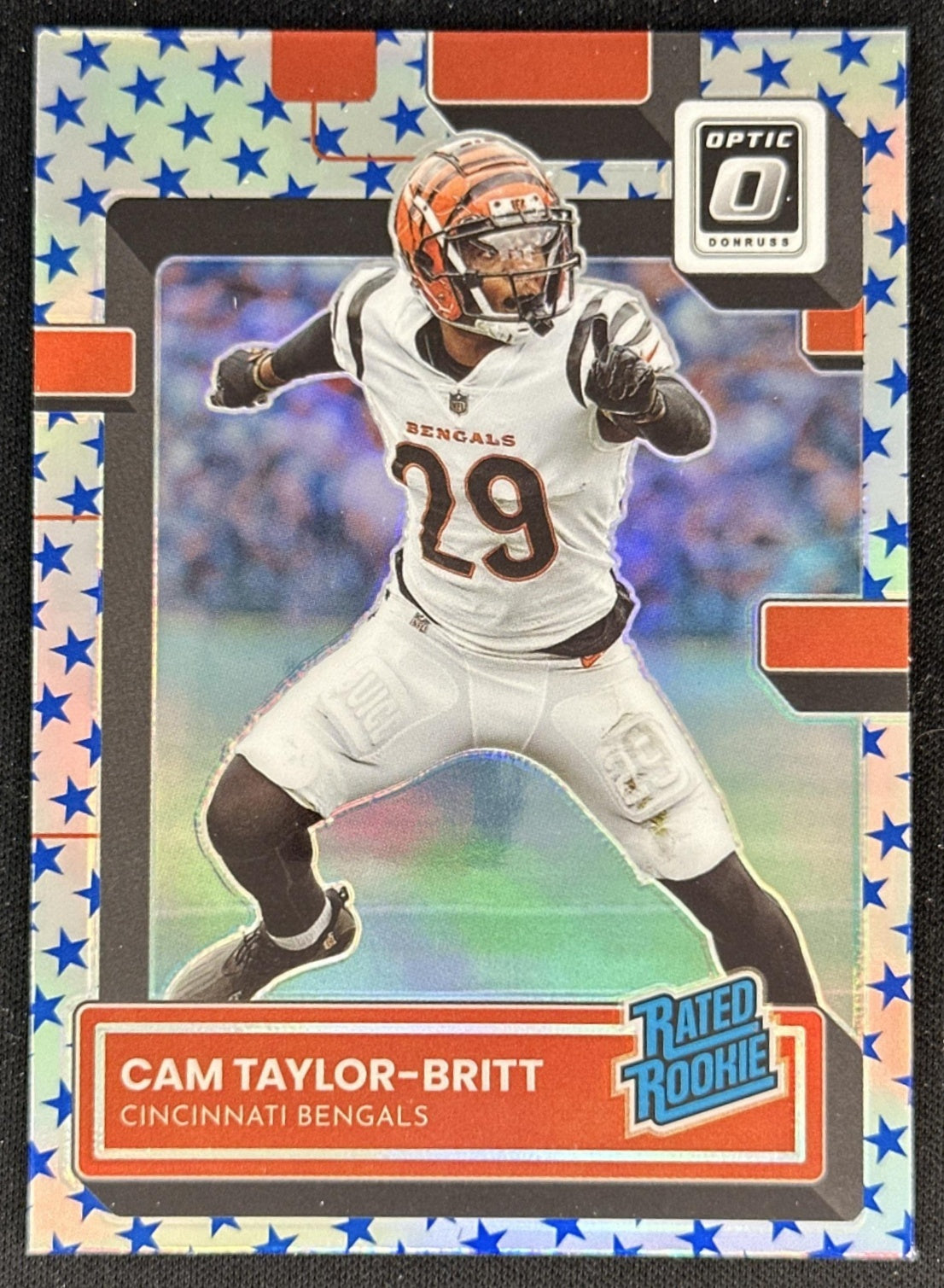 Cam Taylor-Britt 2022 Panini Donruss Optic Stars Bengals front