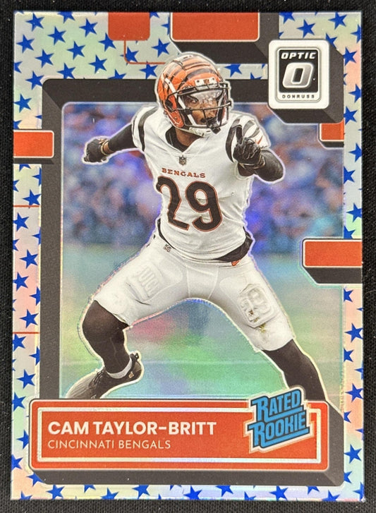 Cam Taylor-Britt 2022 Panini Donruss Optic Stars Bengals Sports Trading Cards