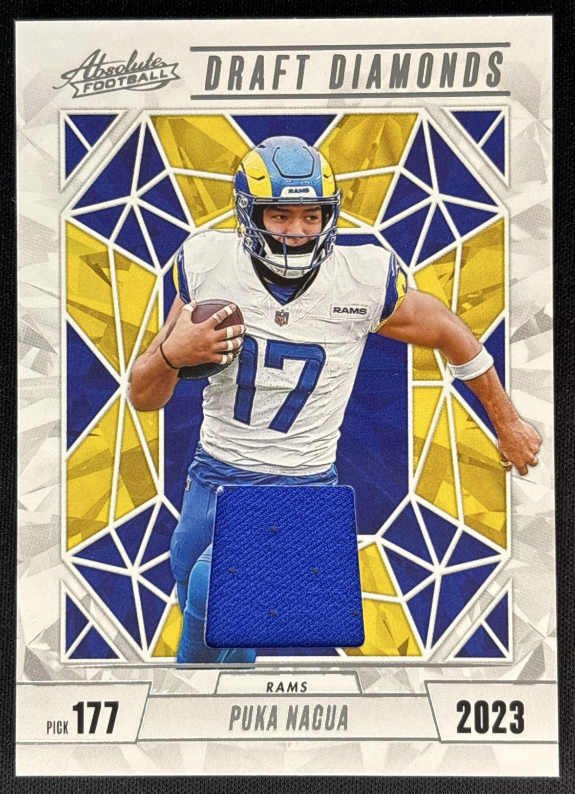 Puka Nacua 2024 Panini Absolute Draft Diamonds Jersey Rams