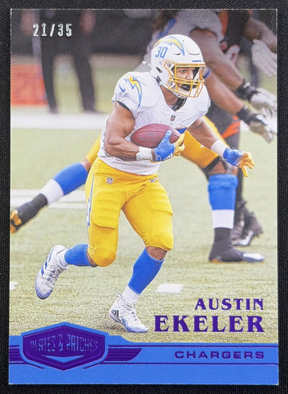 Austin Ekeler 2020 Panini Plates & Patches Purple /35 Chargers