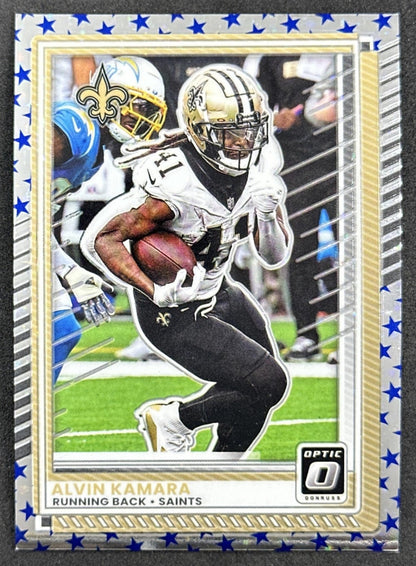 Alvin Kamara 2025 Panini Donruss Optic Stars Prizm Saints Default Title Sports Trading Cards