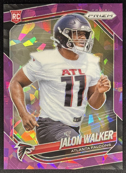 Jalon Walker 2025 Panini Prizm Purple Ice /225 Falcons Sports Trading Card