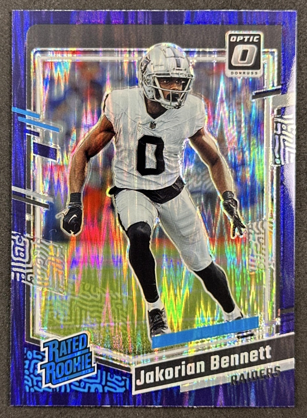 Jakorian Bennett 2023 Panini Donruss Optic Purple Shock Prizm Raiders