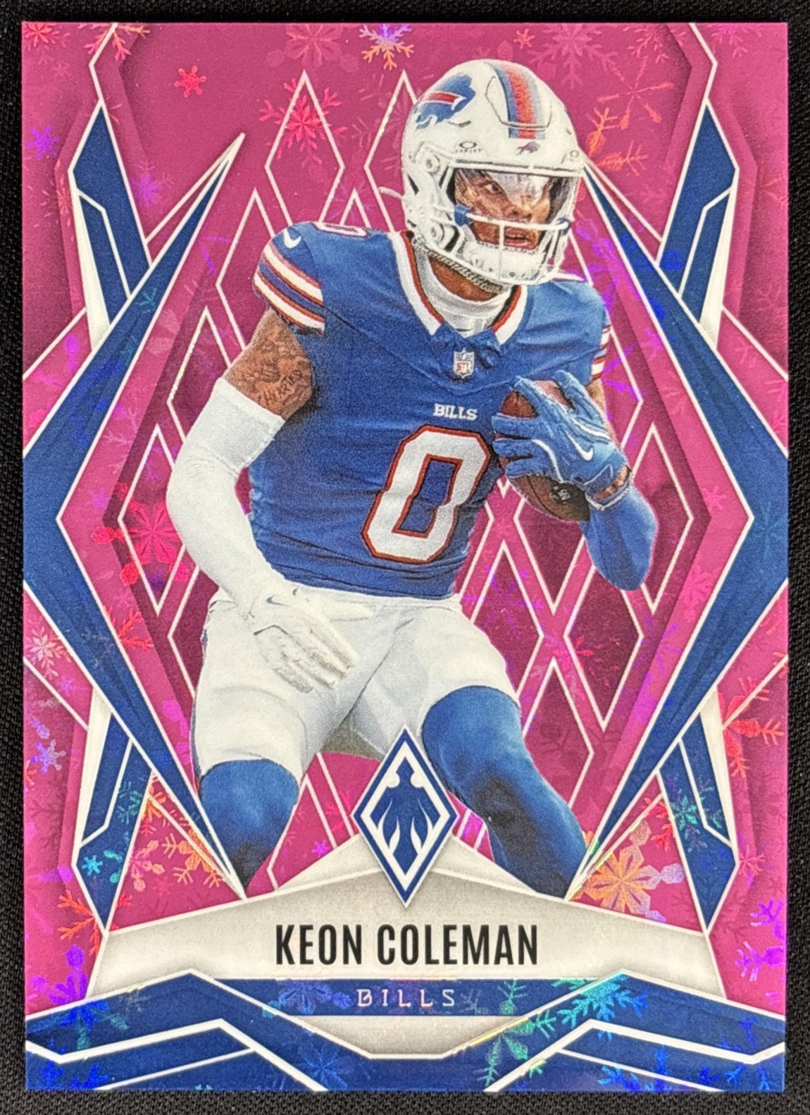 Keon Coleman 2025 Panini Phoenix Pink Winter Prizm /299 Bills