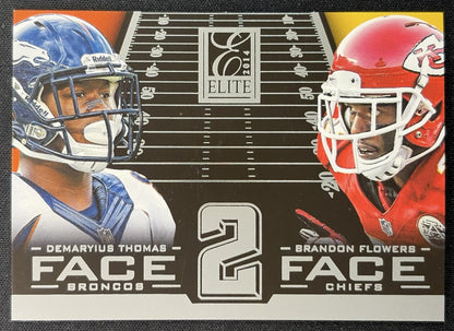 Brandon Flowers Demaryius Thomas 2014 Panini Elite Face 2 Silver - Front