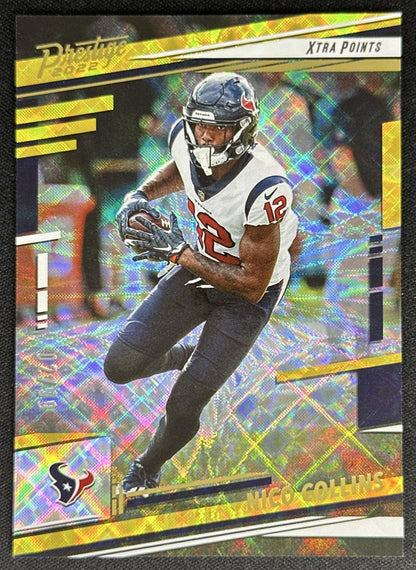 Nico Collins 2022 Panini Prestige Xtra Points Premium Gold /99 Texans