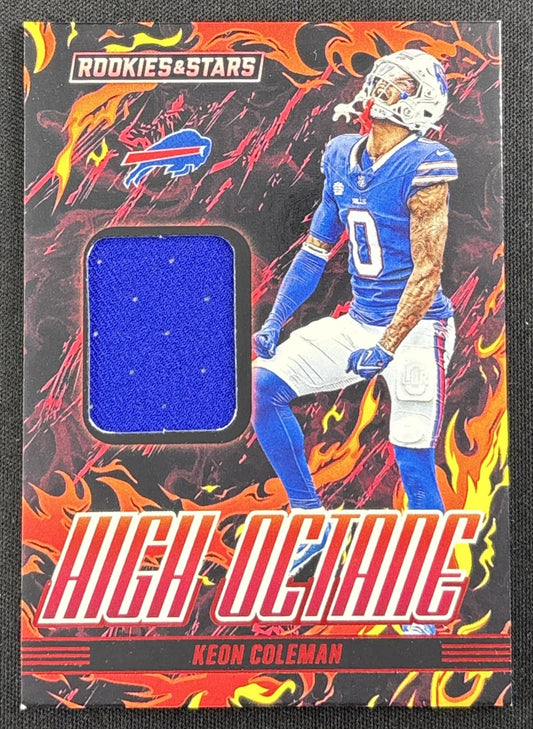 Keon Coleman 2025 Panini Rookies & Stars High Octane Memorabilia Bills