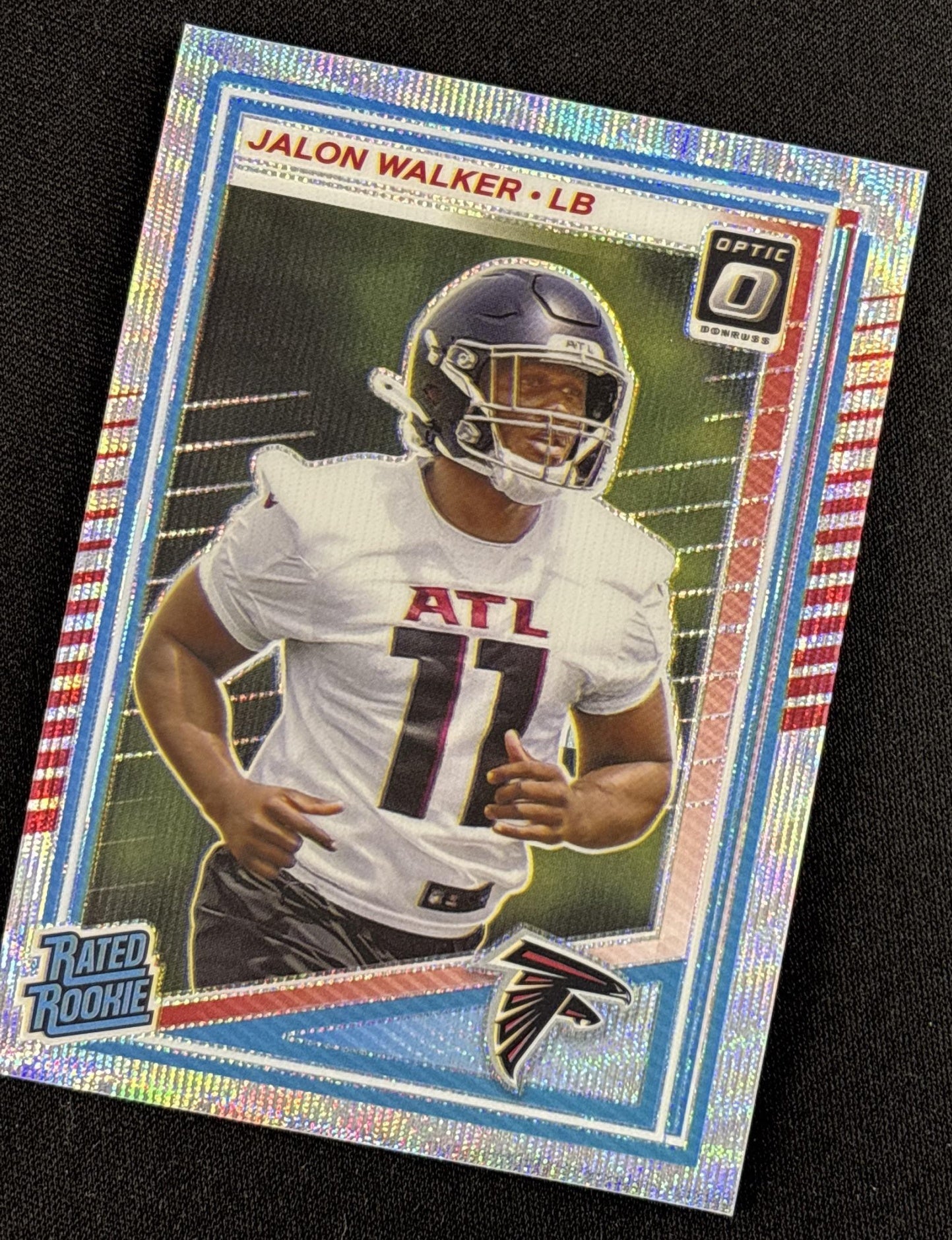 Jalon Walker 2025 Panini Donruss Optic Rated Rookie Wave Prizm /300 Falcons