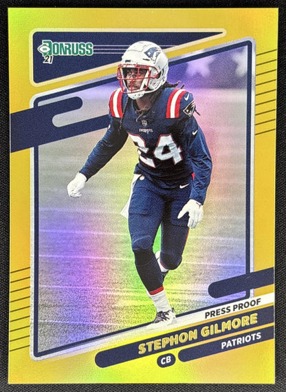Stephon Gilmore 2021 Panini Donruss Press Proof Premium Patriots