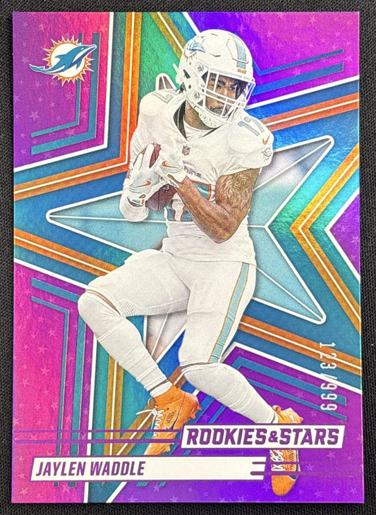 Jaylen Waddle 2025 Panini Rookies & Stars Purple /999 Dolphins Miami Dolphins