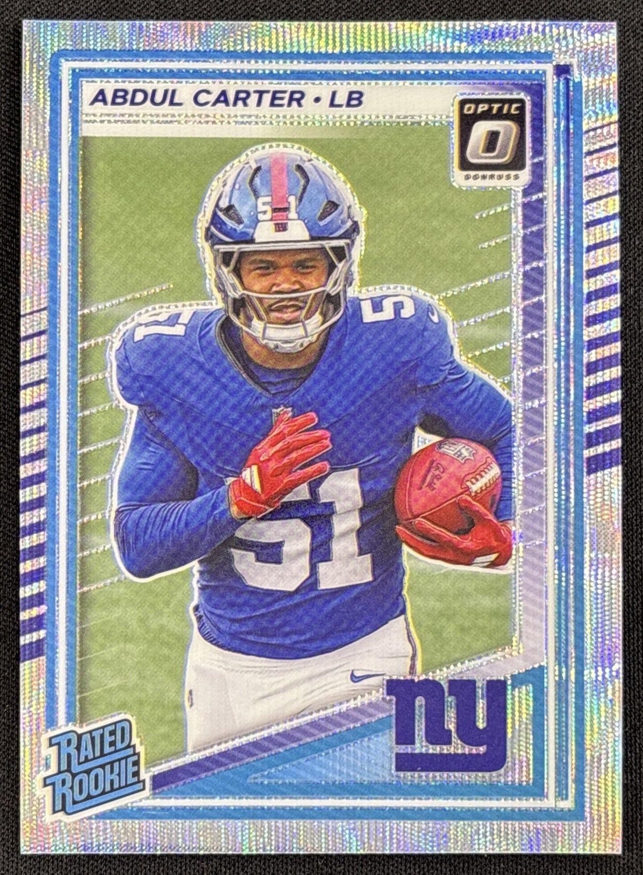 Abdul Carter 2025 Panini Donruss Optic Rated Rookie Wave Prizm /300 Giants