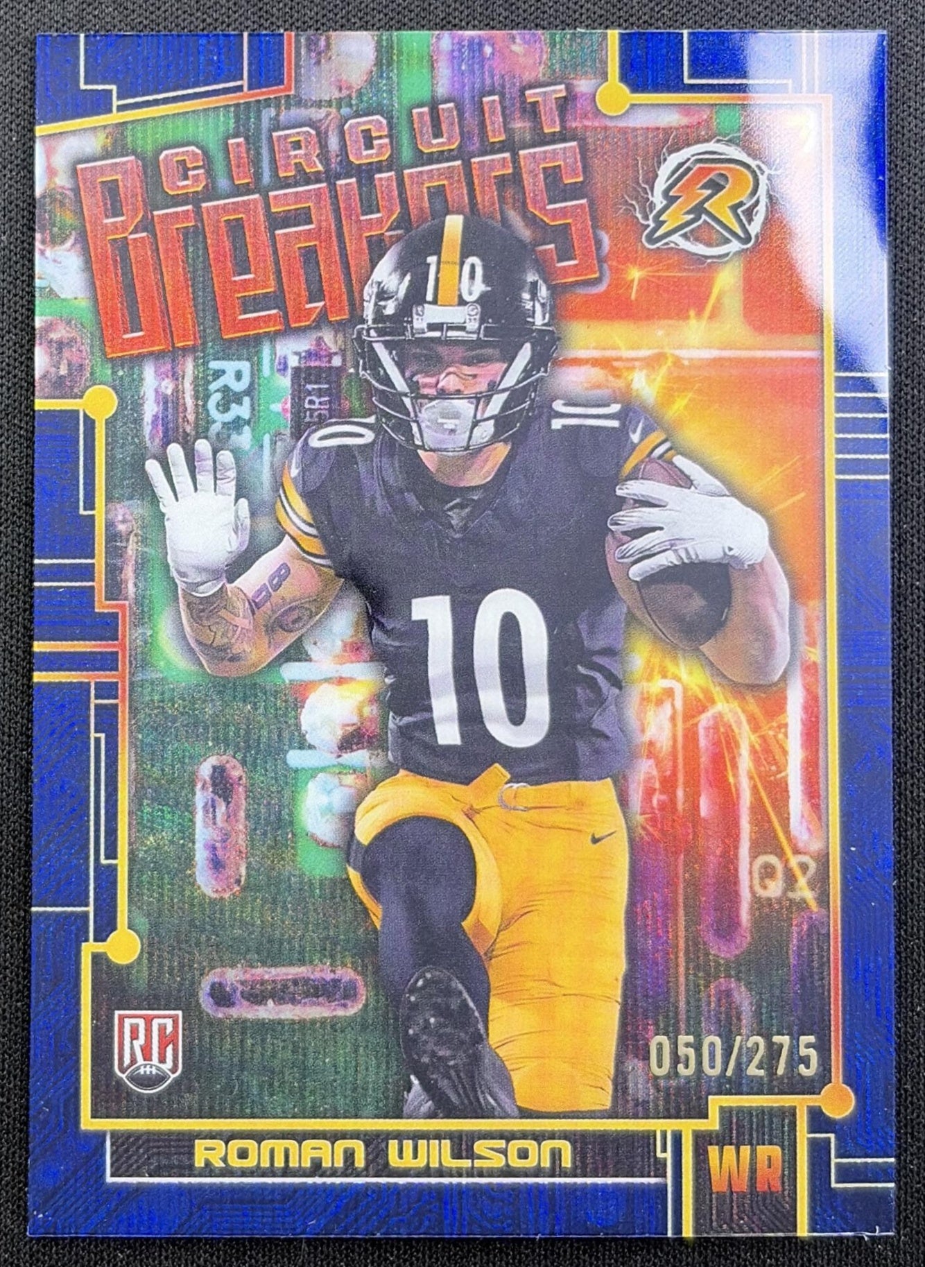 Roman Wilson 2024 Topps Resurgence Circuit Breakers Navy Surge /275 Steelers