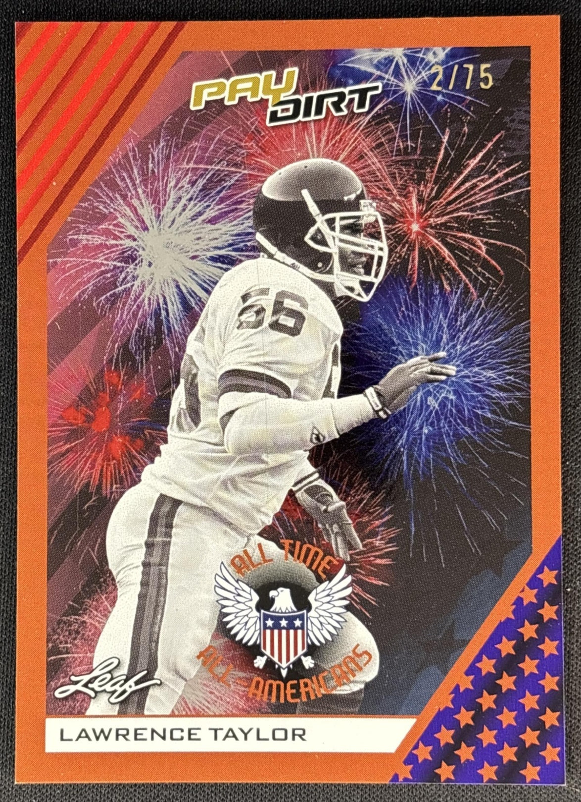 Lawrence Taylor 2026 Leaf Paydirt All Time All-Americans Orange /75