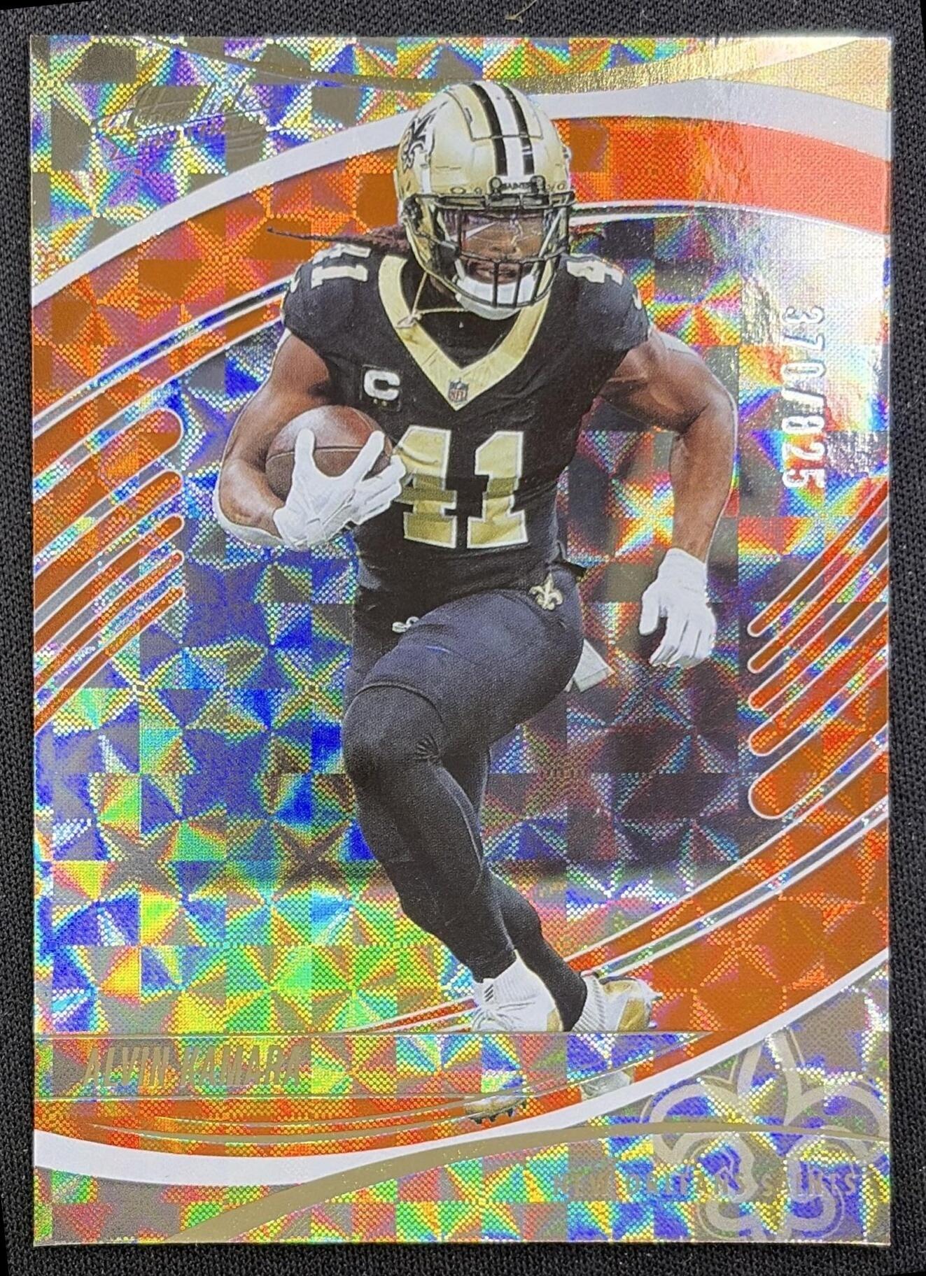 Alvin Kamara 2025 Panini Absolute Orange Mosaic /825 Saints