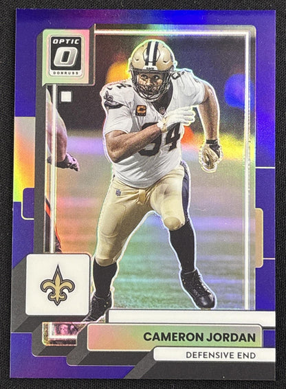 Cameron Jordan 2022 Panini Donruss Optic Purple /50 Saints Default Title Sports Trading Card