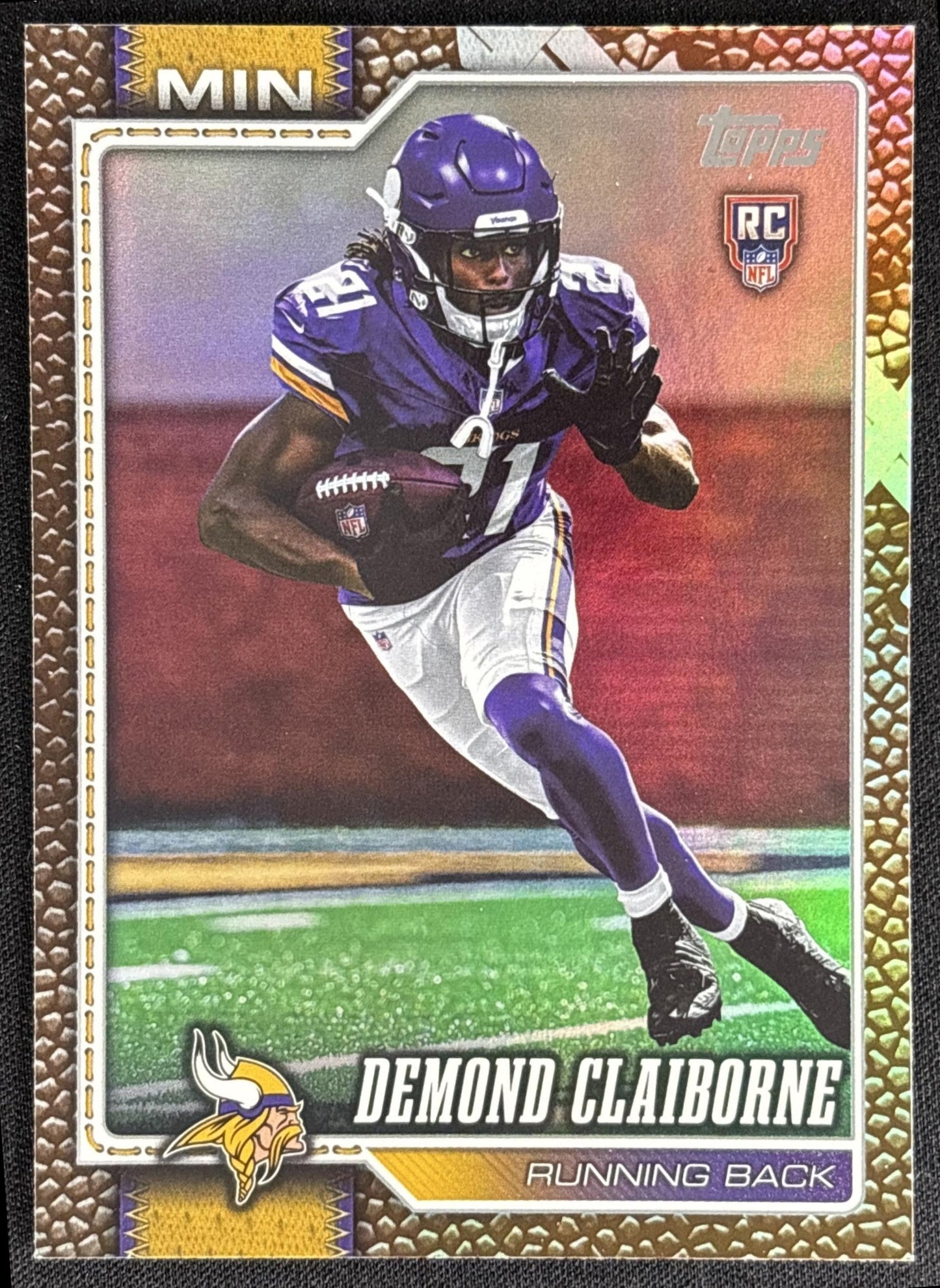 Demond Claiborne 2026 Topps Football Leather Foil Vikings