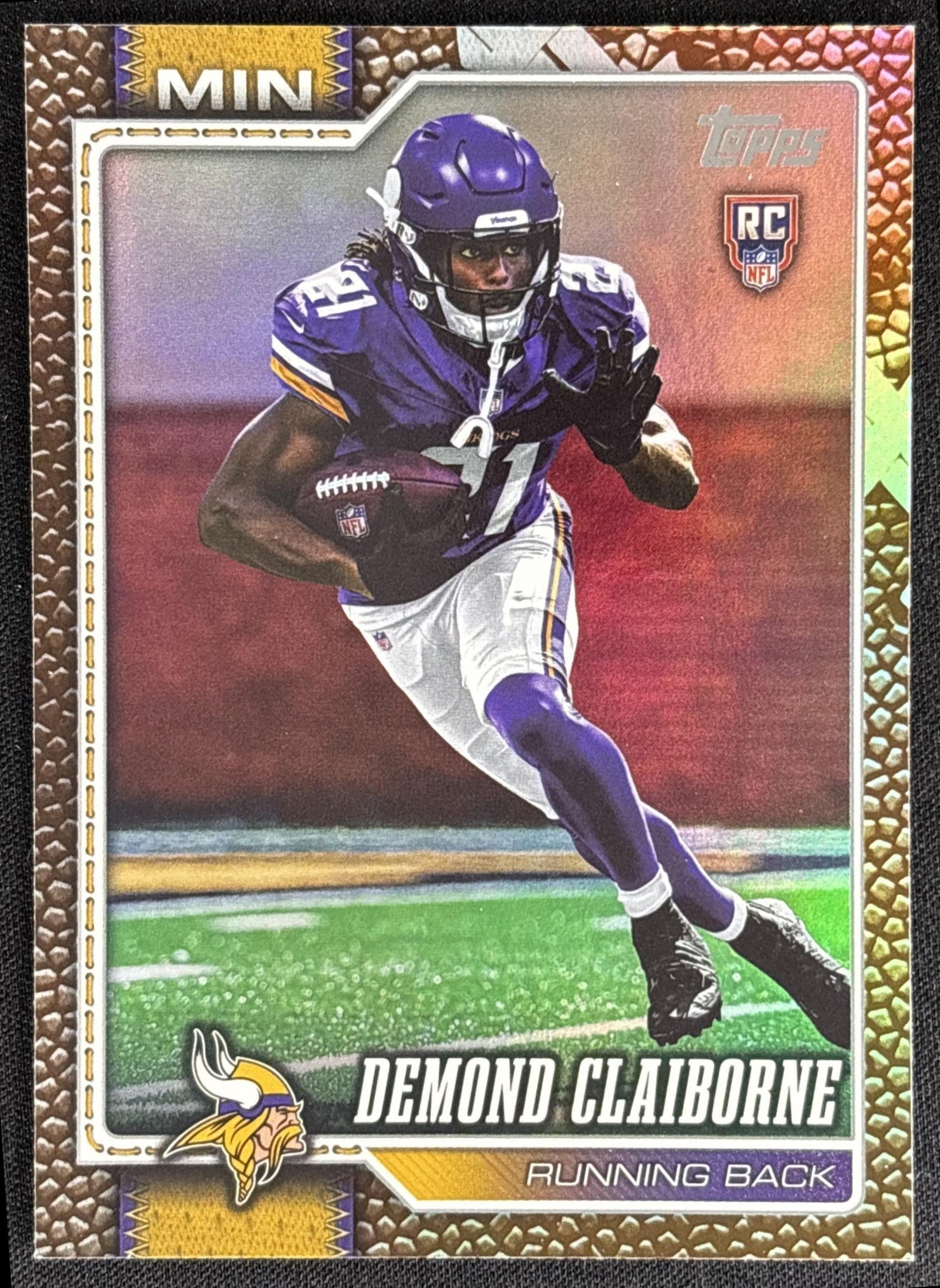 Demond Claiborne 2026 Topps Football Leather Foil Vikings