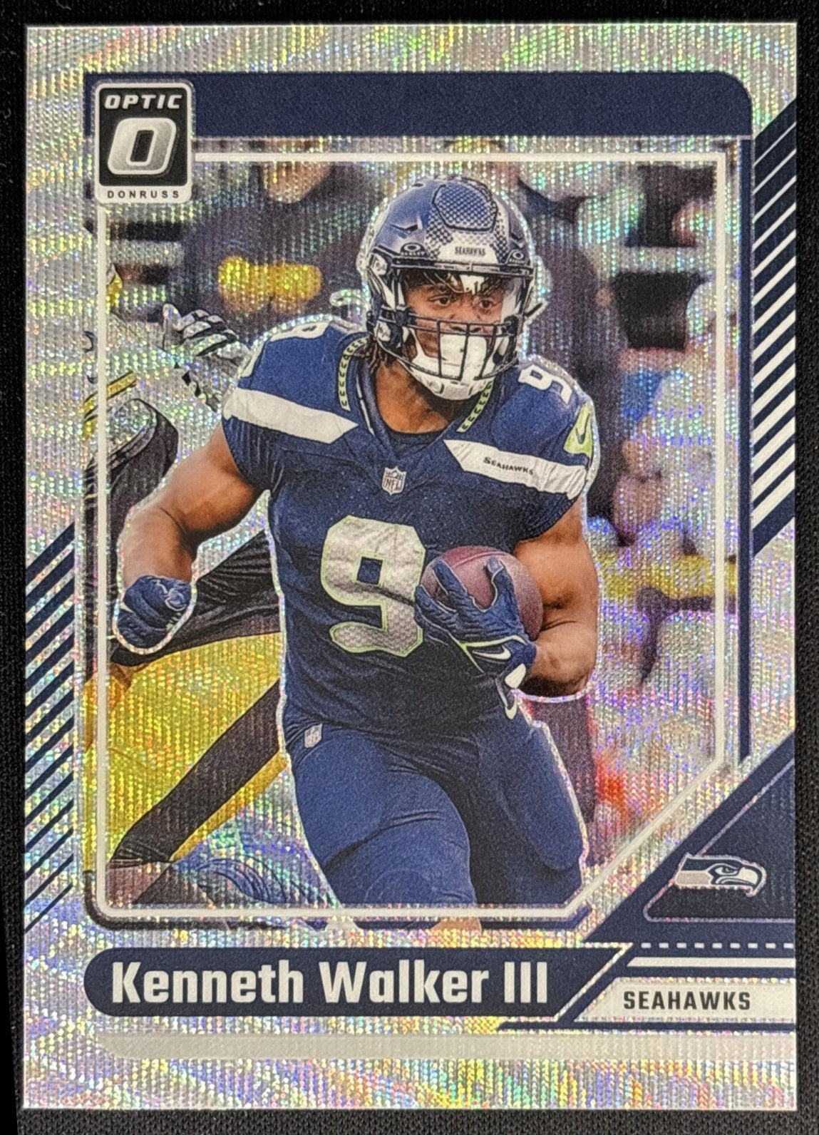 Kenneth Walker III 2024 Panini Donruss Optic Wave /300 Seahawks front