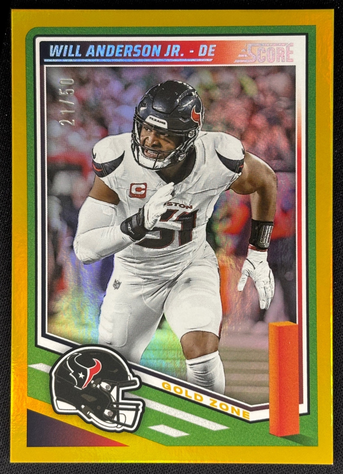 Will Anderson Jr. 2025 Score Gold Zone /50 Texans