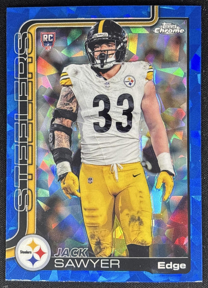 Jack Sawyer 2025 Topps Chrome Sapphire Steelers Sports Trading Cards